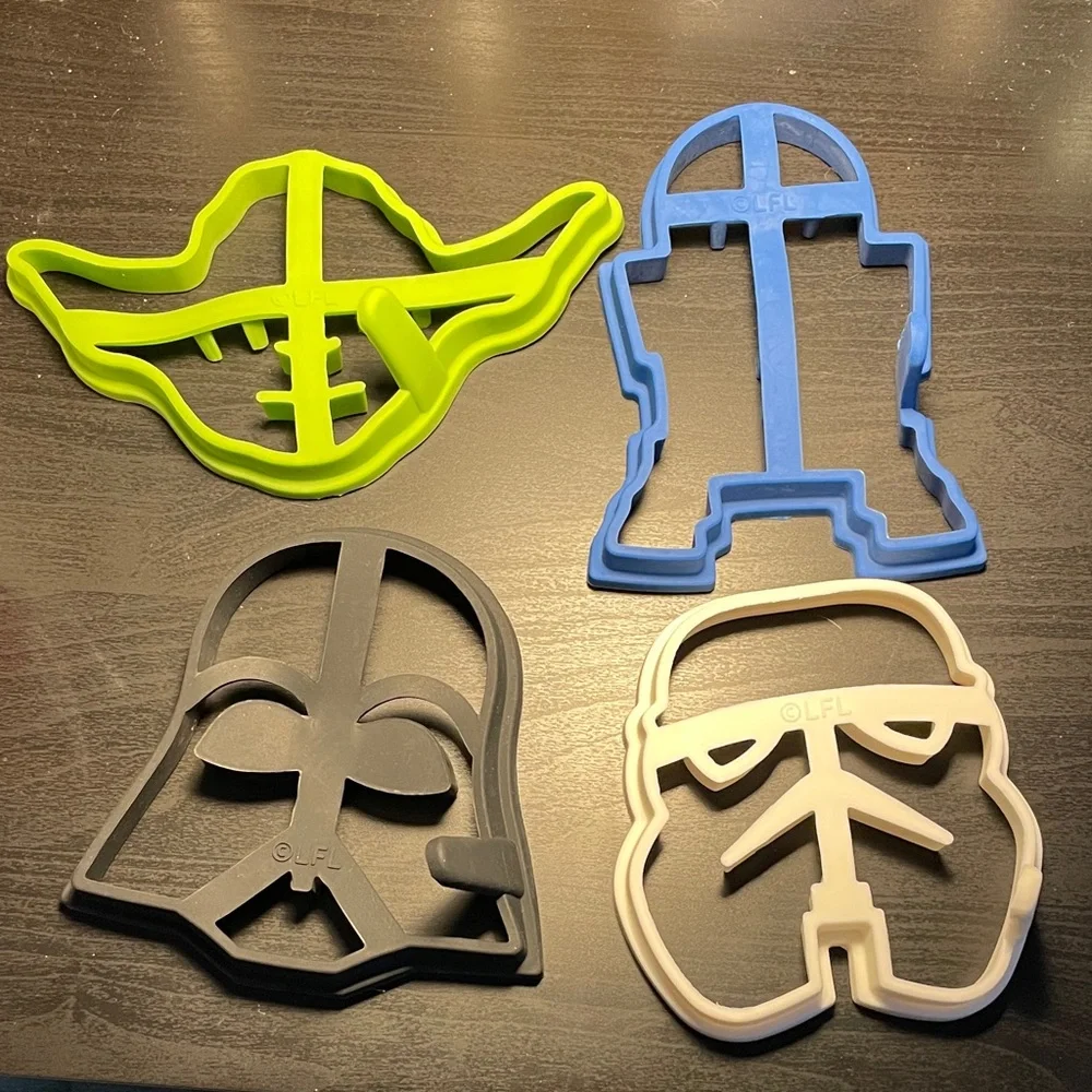Star Wars Character Pancake Molds -  Yoda Stormtrooper Darth Vader R2-D2 *New*